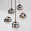 Ripoll Hanglamp, Kogellampje, Hanglamp Goud, Zwart, 5-lichts