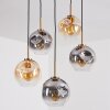 Ripoll Hanglamp, Kogellampje, Hanglamp Goud, Zwart, 5-lichts