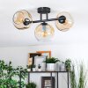 Ripoll Plafondlamp, Kogellampje Amber, Duidelijk, 3-lichts