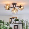 Ripoll Plafondlamp, Kogellampje Amber, Duidelijk, 3-lichts