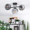 Ripoll Plafondlamp, Kogellampje Duidelijk, Rookkleurig, 3-lichts