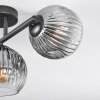 Ripoll Plafondlamp, Kogellampje Duidelijk, Rookkleurig, 3-lichts
