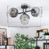 Ripoll Plafondlamp, Kogellampje Duidelijk, Rookkleurig, 3-lichts