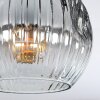 Ripoll Plafondlamp, Kogellampje Duidelijk, Rookkleurig, 3-lichts