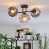 Ripoll Plafondlamp, Kogellampje Duidelijk, Rookkleurig, 3-lichts