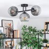 Ripoll Plafondlamp, Kogellampje Duidelijk, Rookkleurig, 3-lichts