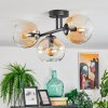Koyoto Plafondlamp, Kogellampje Amber, Duidelijk, 3-lichts