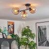 Koyoto Plafondlamp, Kogellampje Amber, Duidelijk, 3-lichts