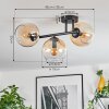 Koyoto Plafondlamp, Kogellampje Amber, Duidelijk, 3-lichts