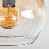 Koyoto Plafondlamp, Kogellampje Amber, Duidelijk, 3-lichts
