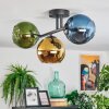 Koyoto Plafondlamp, Kogellampje Blauw, Goud, Groen, 3-lichts