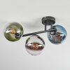Gastor Plafondlamp, Kogellampje Blauw, Chroom, Groen, Duidelijk, Rookkleurig, 3-lichts