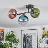 Gastor Plafondlamp, Kogellampje Blauw, Groen, Duidelijk, Koperkleurig, 3-lichts