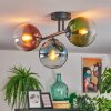 Gastor Plafondlamp, Kogellampje Blauw, Groen, Duidelijk, Koperkleurig, 3-lichts