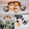 Koyoto Plafondlamp, Kogellampje Amber, Chroom, Rookkleurig, 4-lichts