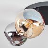 Koyoto Plafondlamp, Kogellampje Amber, Chroom, Rookkleurig, 4-lichts