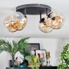 Ripoll Plafondlamp, Kogellampje Amber, 4-lichts