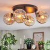 Ripoll Plafondlamp, Kogellampje Amber, 4-lichts