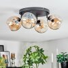 Ripoll Plafondlamp, Kogellampje Amber, 4-lichts