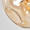 Ripoll Plafondlamp, Kogellampje Amber, Duidelijk, Rookkleurig, 4-lichts