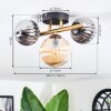 Chehalis Plafondlamp, Kogellampje Goud, Zwart, 3-lichts