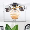 Chehalis Plafondlamp, Kogellampje Goud, Zwart, 3-lichts