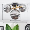 Chehalis Plafondlamp, Kogellampje Goud, Zwart, 3-lichts