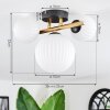 Chehalis Plafondlamp, Kogellampje Goud, Zwart, 3-lichts