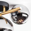Chehalis Plafondlamp, Kogellampje Goud, Zwart, 3-lichts