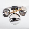 Chehalis Plafondlamp, Kogellampje Goud, Zwart, 3-lichts