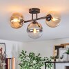 Gastor Plafondlamp, Kogellampje Amber, Duidelijk, Rookkleurig, 3-lichts