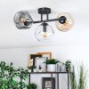 Ripoll Plafondlamp, Kogellampje Amber, Duidelijk, Rookkleurig, 3-lichts