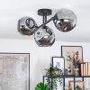 Ripoll Plafondlamp, Kogellampje Rookkleurig, 3-lichts