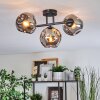 Ripoll Plafondlamp, Kogellampje Rookkleurig, 3-lichts