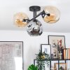 Ripoll Plafondlamp, Kogellampje Amber, Rookkleurig, 3-lichts