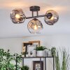 Ripoll Plafondlamp, Kogellampje Duidelijk, Rookkleurig, 3-lichts