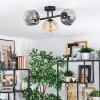 Ripoll Plafondlamp, Kogellampje Amber, Duidelijk, Rookkleurig, 3-lichts