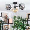 Ripoll Plafondlamp, Kogellampje Amber, Duidelijk, Rookkleurig, 3-lichts
