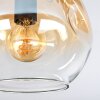 Ripoll Plafondlamp, Kogellampje Amber, Duidelijk, Rookkleurig, 3-lichts