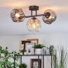 Ripoll Plafondlamp, Kogellampje Amber, Duidelijk, Rookkleurig, 3-lichts