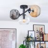 Ripoll Plafondlamp, Kogellampje Amber, Duidelijk, Rookkleurig, 3-lichts