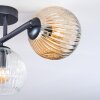 Ripoll Plafondlamp, Kogellampje Amber, Duidelijk, Rookkleurig, 3-lichts