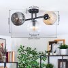 Ripoll Plafondlamp, Kogellampje Amber, Duidelijk, Rookkleurig, 3-lichts