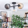 Ripoll Plafondlamp, Kogellampje Amber, Duidelijk, Rookkleurig, 3-lichts