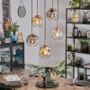 Ripoll Hanglamp, Kogellampje, Hanglamp Goud, Zwart, 5-lichts