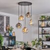 Ripoll Hanglamp, Kogellampje, Hanglamp Goud, Zwart, 5-lichts