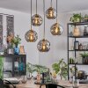 Ripoll Hanglamp, Kogellampje, Hanglamp Goud, Zwart, 5-lichts