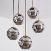 Ripoll Hanglamp, Kogellampje, Hanglamp Goud, Zwart, 5-lichts