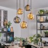 Ripoll Hanglamp, Kogellampje, Hanglamp Goud, Zwart, 5-lichts