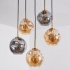 Ripoll Hanglamp, Kogellampje, Hanglamp Goud, Zwart, 5-lichts